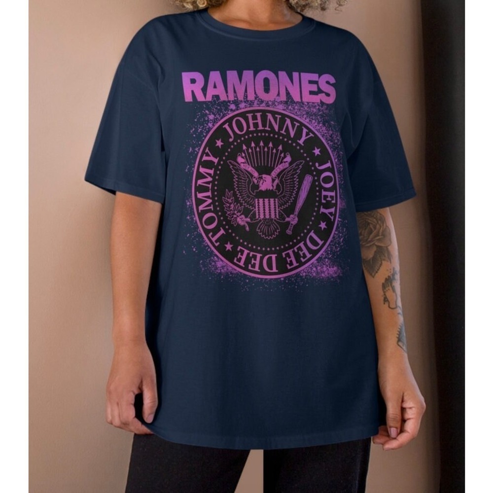 Ramones Logo Rock Band Tee Design